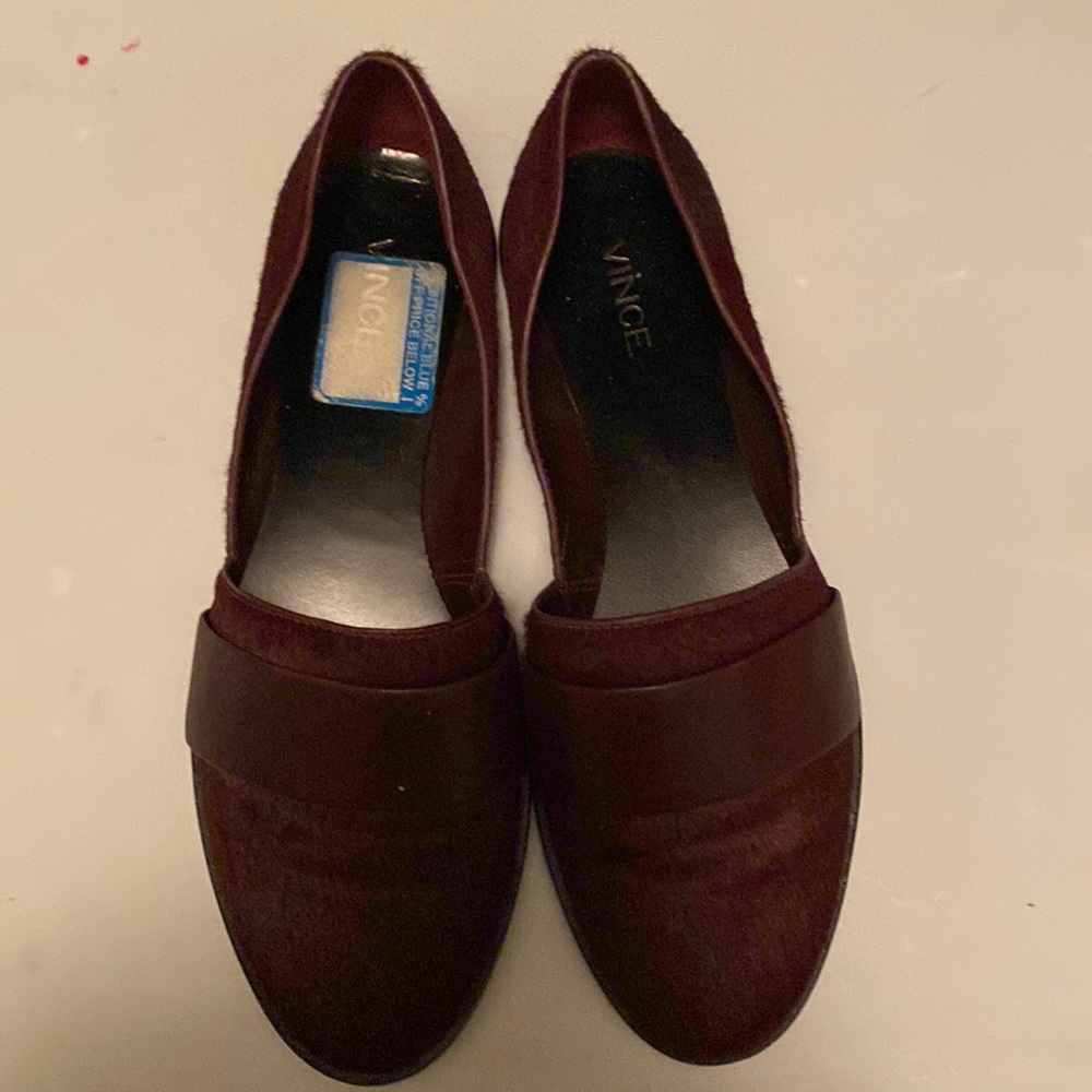Vince Women's Burgundy Flats Loafers